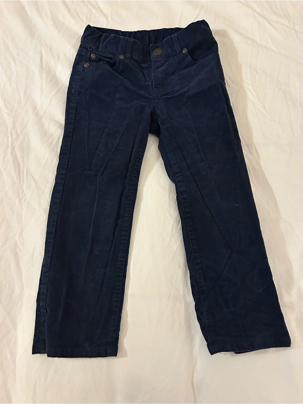 Janie and Jack Navy Straight-Leg Corduroy Jeans